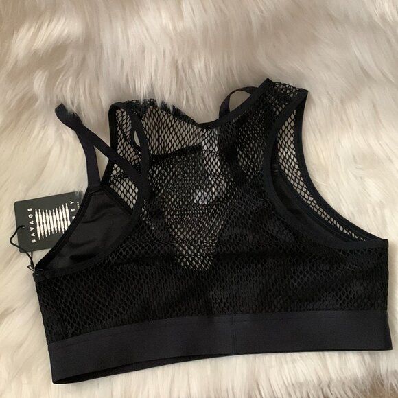 SAVAGE X FENTY Low-Impact Sports Bras Set of 2 in Black Caviar Sz LARGE - Picture 3 of 7